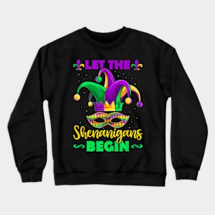 Let The Shenanigans Begin Mardi Gras Kids Men Women Crewneck Sweatshirt